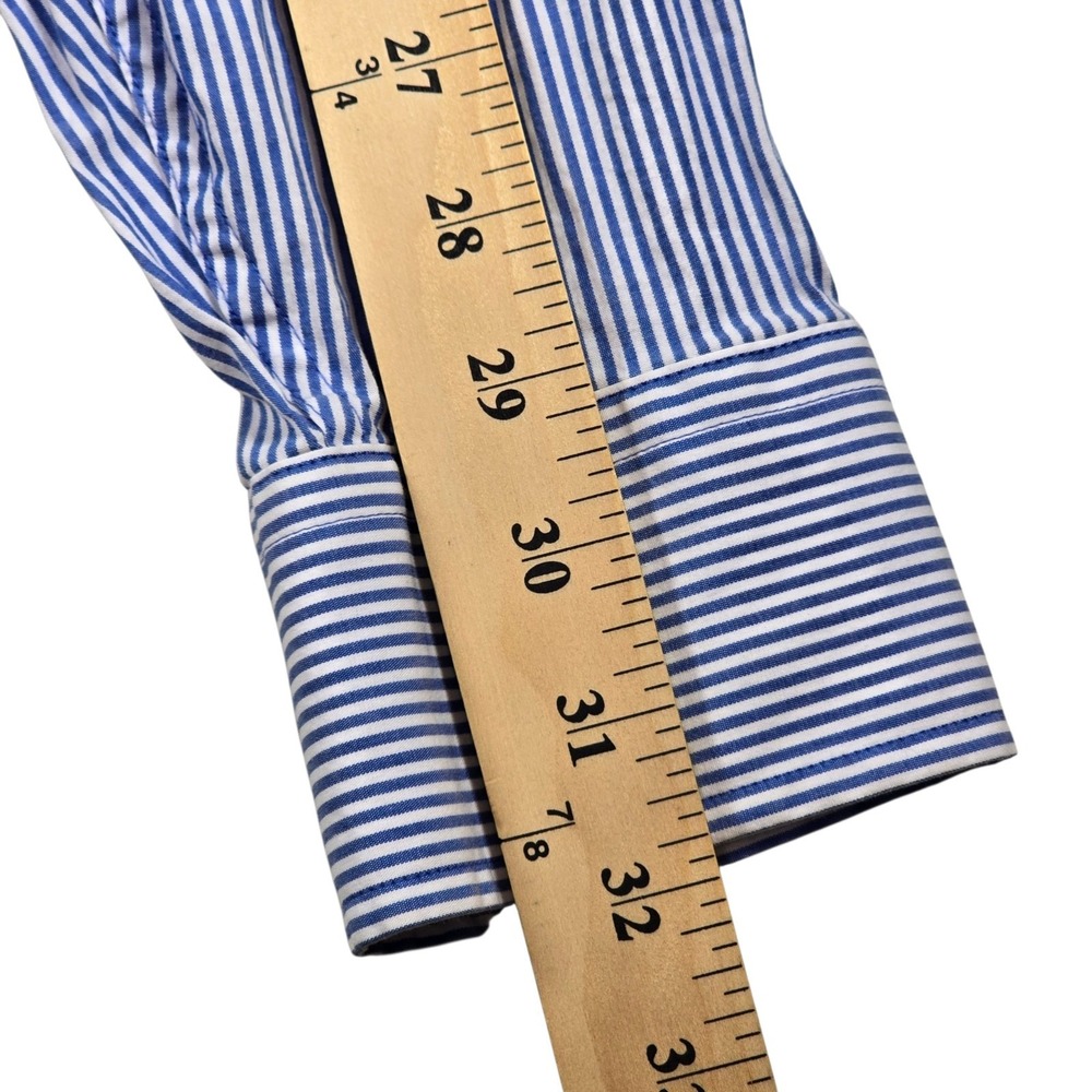 Southern Tide Charleston Blue/White Striped Classic Fit L/S Sport Shirt Men's M - Picture 6 of 7